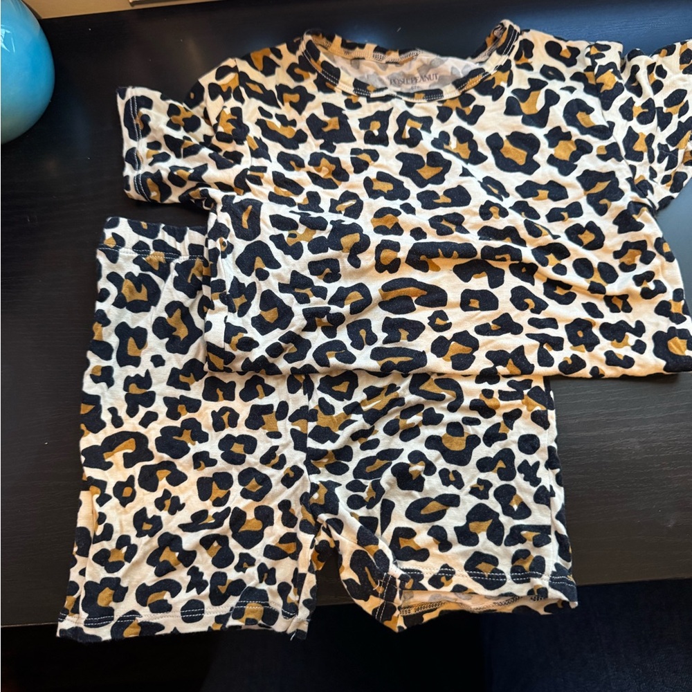 Posh Peanut Lana Leopard Print Pajama Set